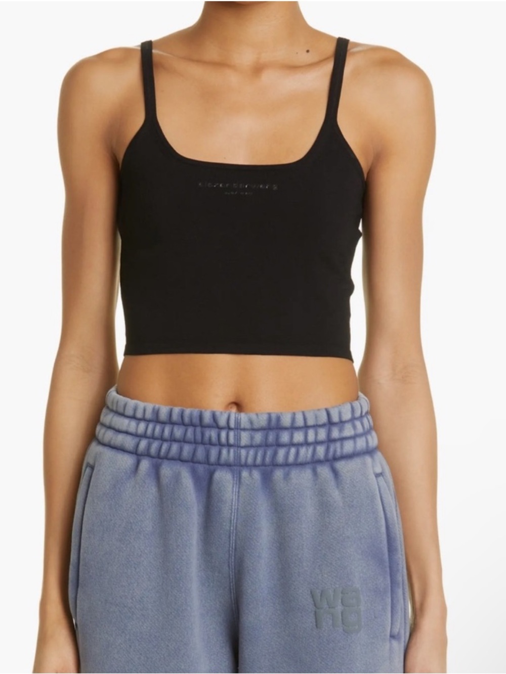 NWT Alexander Wang Scoop Neck Tank Printed High Density Logo